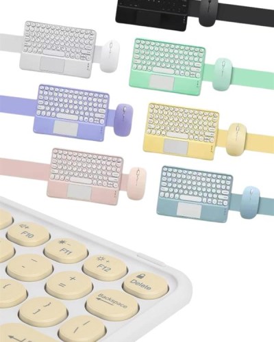 Bluetooth Touchpad Klavye 10.9 inch Kablosuz Wifi Q Klavye Slim