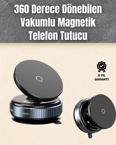 Çok Yönlü Döner Başlıklı Vakumlu Araç Telefon Standı – Sert Yollarda Stabil Kullanım