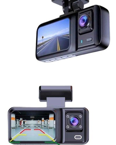 DVR Araç İçi Kamera Ön ve İç Kamera 2 İnç Ekranlı Çift Kamera
