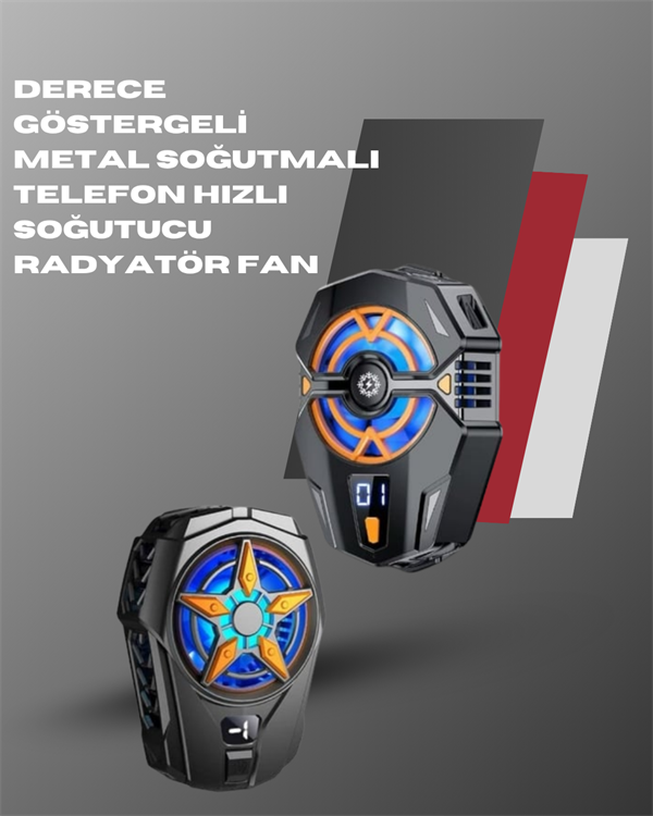 Ergonomik Telefon Soğutucu – 2 Hız Ayarı, Hafif ve Taşınabilir