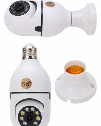 Gece Görüşlü Akıllı Dönebilen Ev Kamerası Ampül Kamera