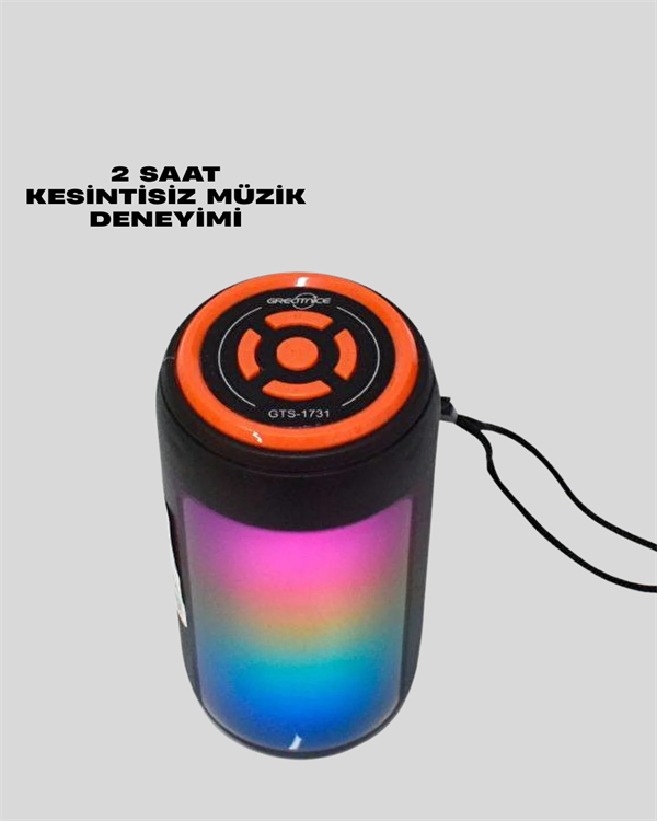 Taşınabilir GTS 1731 Bluetooth Hoparlör – USB/TF Kart Girişli, FM Radyolu - Görsel 3
