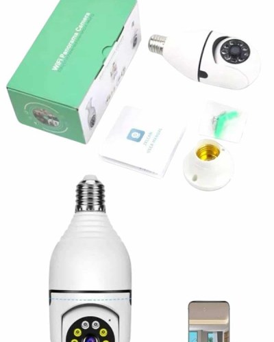 Güvenlik Kamerası Wi-Fi Özellikli 360 Derece Full Hd 1080p Ampül Kamera