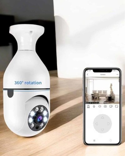 Güvenlik Kamerası Wifi Kamera Duylu Ev Kamerası Wifi Bağlantılı Dönebilen