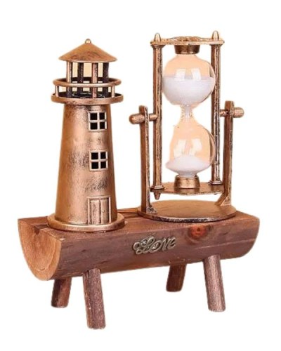 Hediyelik Kum Saati Retro Dekoratif Deniz Feneri Kum Saati