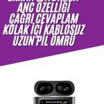 Kablosuz Bluetooth Kulaklık Pro Yeni Nesil Dokunmatik Kontrol