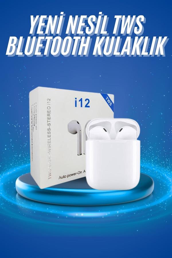 Kablosuz Bluetooth Kulaklık Yeni Nesil Android ve İOS Uyumlu Kulaklık Beyaz - Görsel 2