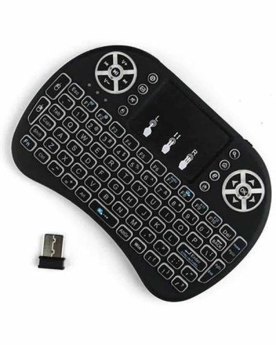 Kablosuz Türkçe Q Klavye RGB Işıklı Televizyon Ps3 Dokunmatik Mouse