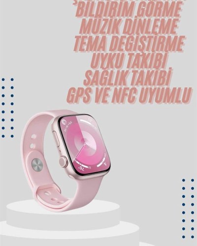 Kadınlara Özel Yeni Nesil Pembe Amoled Ekran Ultra Akıllı Saat 49MM