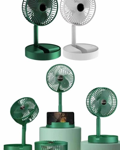 Katlanabilir Teleskopik Şarjlı Fan Masaüstü Soğutucu Vantilatör