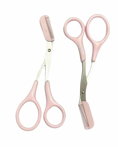 Kavisli Kaş Düzeltici Seti Kaş Makası ve Kaş Usturası Paslanmaz Çelik Bıçaklı