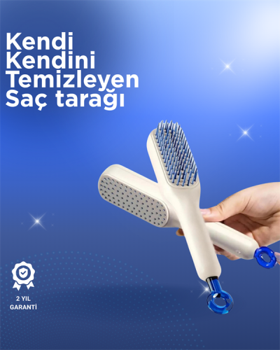 Kendini Temizleyen Tarak-Tüm Saç Tiplerine Uygun Kullanım