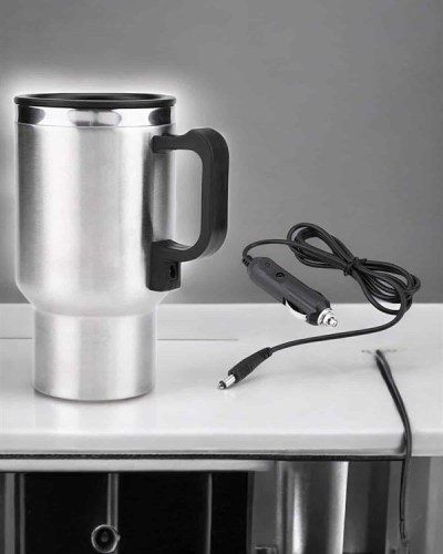 Kettle Kapaklı Araç İçi Termos Tüm Arabalara Uyumlu Çakmaklık Girişli Su Isıtıcı Bardak