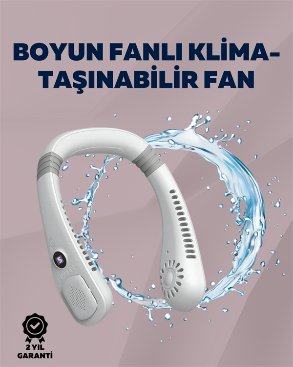 Kişisel Klima Fanı | 360Â° Dairesel Hava Akışı, Bladeless Tasarım, 5 Rüzgar Hızı, Taşınabilir ve Sessiz