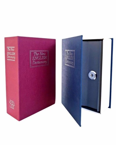 Kitap Görünümlü Gizli Kasa Büyük Boy Anahtarlı Kilitli Para Kasası