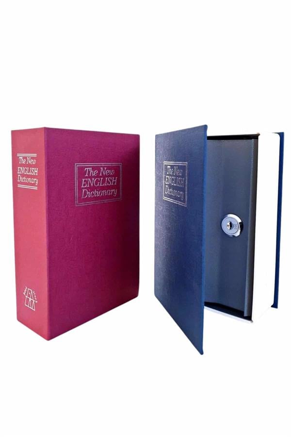 Kitap Görünümlü Gizli Kasa Büyük Boy Anahtarlı Kilitli Para Kasası