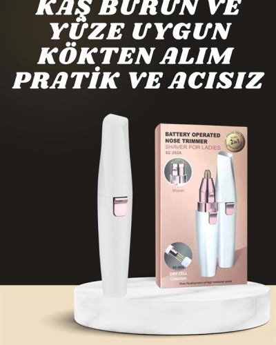 Kulak Burun ve Yüz Epilasyon Aleti ve Yüz Masaj Aleti İkili Cilt Bakım Seti