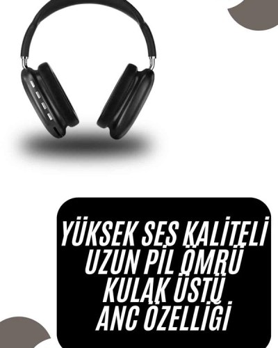 Kulak Üstü Kablosuz Bluetooth Kulaklık Yumuşak Süngerli SD Kart Girişli