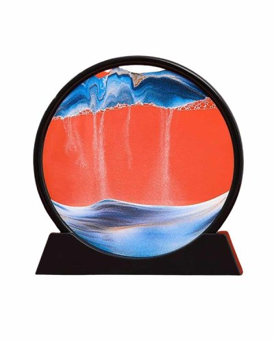 Kum Saati Yuvarlak Şık Kum Tablosu Dekoratif Kum Sulu Kum Saati