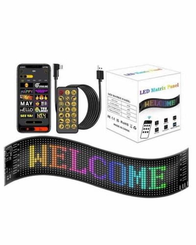 Led Ekran Matrix Panel Dijital Araba Yazısı RGB