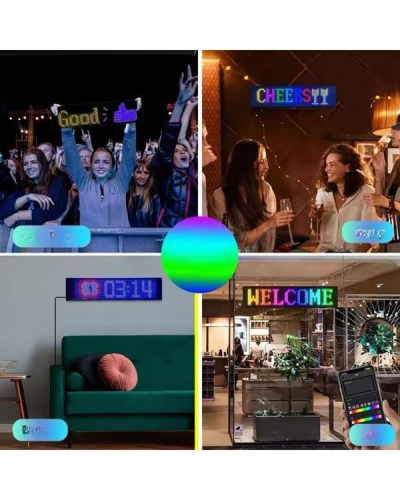 Led Matrix Bluetooth Bağlantılı Araç Camına Uygun Pixsel Görünümlü 16X96 pixel