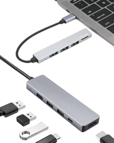Macbook Pro/air Uyumlu USB Type-C 8 In 1 Hub Dönüştürücü Çevirici Çoklayıcı USB Hdmı Micro Sd 8 Girişli