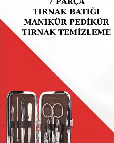 Manikür Pedikür Seti 7 Parça Tırnak Mantarı Tırnak Batığı Temizleme Taşınabilir