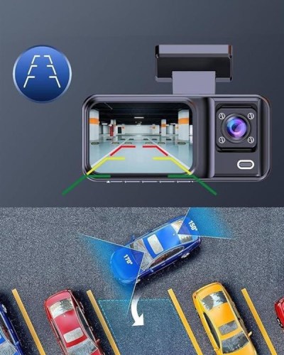 Ön ve Arka Kameralı 2 İnç 1080P Full HD DVR Araç İçi Ekran