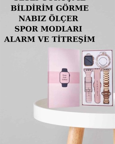Oyuncu Kulaklığı Gamer ANC Özellikli ve Kadınlara Özel Akıllı Saat Sesli Görüşme Bildirim Görme