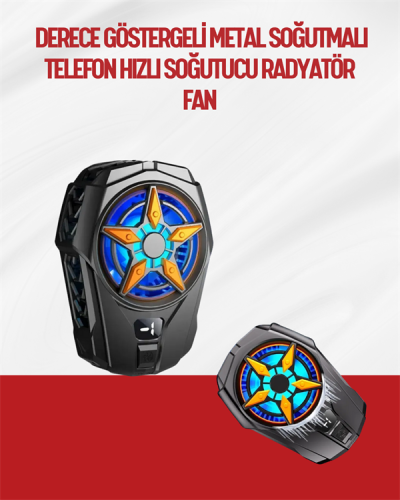 Oyunlar İçin Telefon Soğutucu – 65-85 mm Uyumlu, Dijital Ekranlı