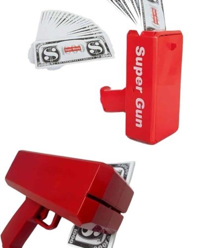 Para Saçma Tabancası Kırmızı Para Fırlatma Oyuncağı Parti Eğlencesi