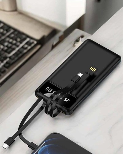 Powerbank 20.000 Mah LCD Ekran USB Lightning Type-C Uyumlu İOS ve Android