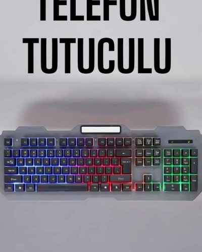 Q Klavye RGB Işıklı Klavye Ve Mouse Seti Kablolu Mouse Hediyeliş