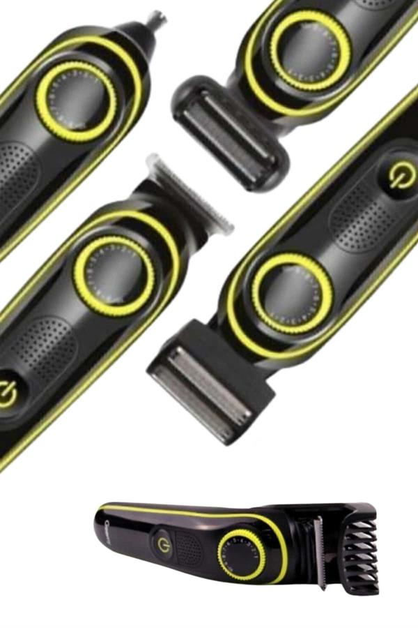 Saç Sakal Şekillendirici Tıraş Makinesi 5 Başlıklı Paslanmaz Çelik Bıçaklı Unısex