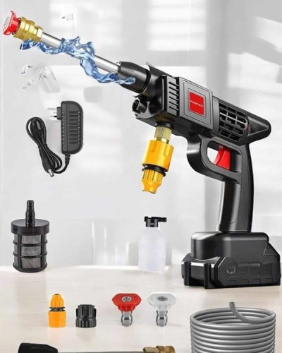 Şarjlı Oto Yıkama Tabancası Su Basınçlı Hazneli Bataryalı