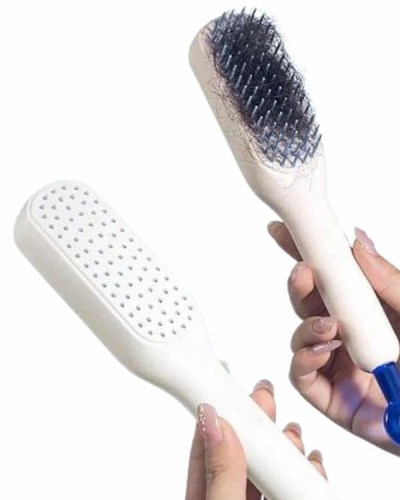 Silikon Yumuşak Sıkı Dişli Sihirli Geri Çekilebilir Tarak Kendini Temizleyen Saç Fırçası