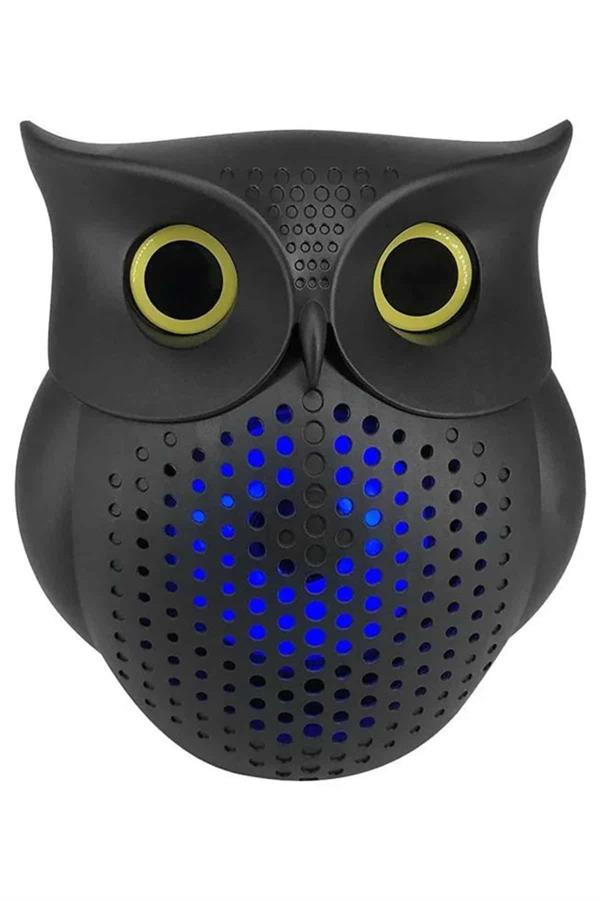 Siyah Bluetooth Hoporlör Baykuş Speaker Bluetooth 5.0 Bağlantılı - Görsel 5