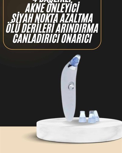 Siyah Nokta Temizleme Cihazı 4 Başlıklı Vakumlu Pilli Ölü Deri Arındırma