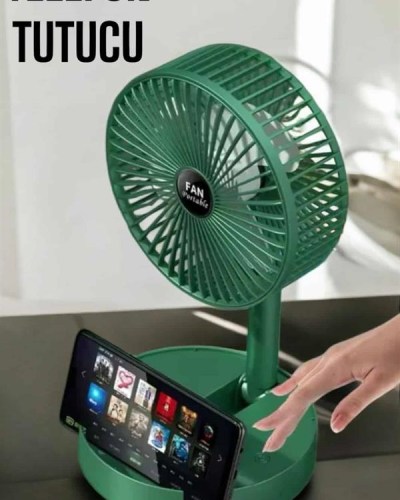 Soğutucu Vantilatör Telefon Standlı Mini Fan