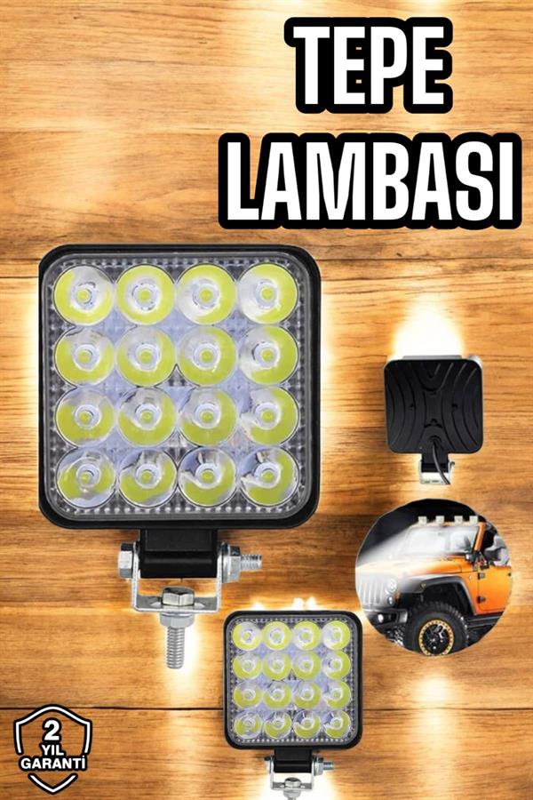 Tepe Lambası Tüm Araç Tiplerine Uygun Çalışma Lambası 16 Ledli - Görsel 2