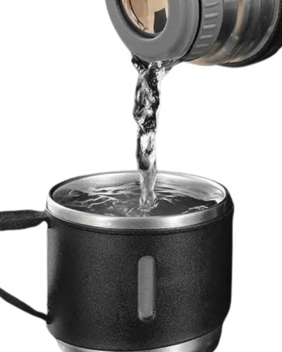 Termos Seti Paslanmaz Çelik 3 Bardaklı Vakumlu Termos Set 500 Ml 12 Saate Kadar Isı Koruma