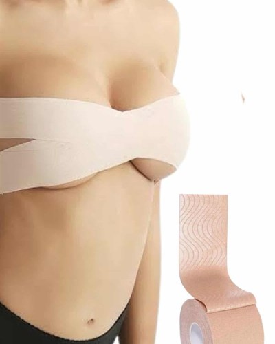 Toparlayıcı Göğüs Bandı Şekillendirici Ten Rengine Uygun Esnek Hassas Ciltlere Uygun