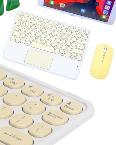 Touchpad Tüm Cihazlara Uyumlu Bluetooth Klavye Touchpad Slim Kablosuz Wifi Q Klavye