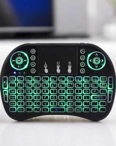 TV Uyumlu Mini Klavye Q Klavye Işıklı Tüm Cihazlara Uyumlu