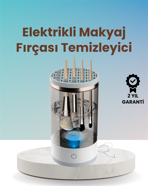 USB Şarjlı Derin Temizlik Makyaj Fırçası Yıkama Makinesi