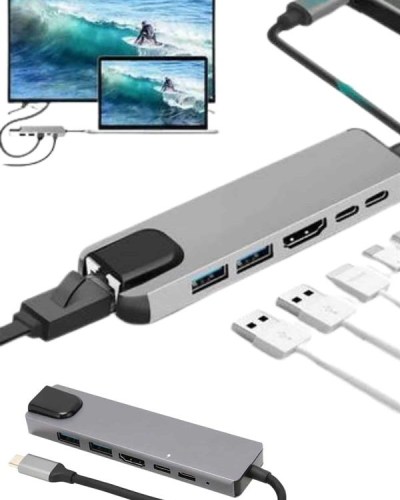 Usb Type-c Hub Dönüştürücü Çevirici Çoklayıcı Macbook Çevirici 8 Portlu