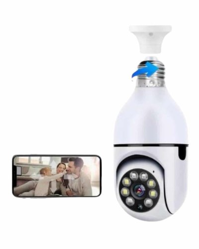 Wifi Güvenlik Kamerası Çift kameralı Ampule Takılabilir Sensörlü