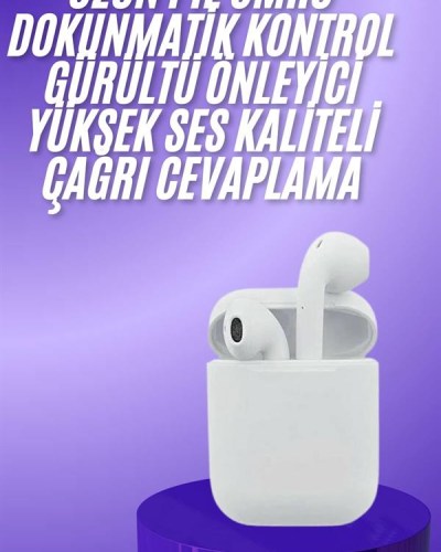 Yeni Nesil Beyaz TWS Bluetooth Kulaklık Android ve İOS Uyumlu Kablosuz Kulaklık