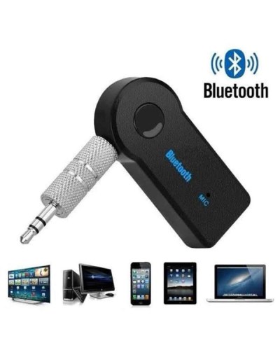 Yeni Nesil Bluetooth Aux Araç Kiti Siyah TV Tablet Telefon Araç Araba