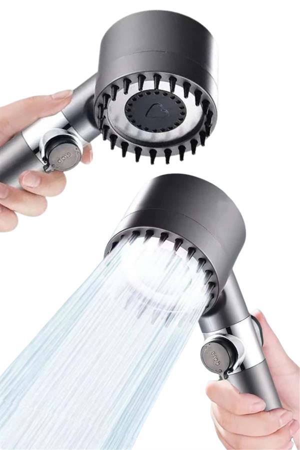 Yeni Nesil Duş Başlığı Paslanmaz Çelik Masaj Etkili Ergonomik Tasarım Su Basınçlı